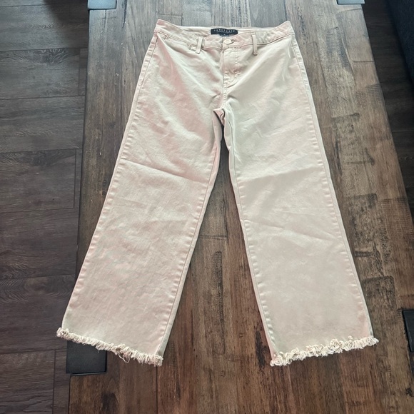 EUC Sanctuary Standard Surplus Wide Leg Crop Chino Frayed Hem Size 26 Khaki tan - Picture 3 of 10